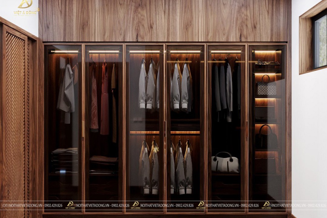 Tủ quần áo gỗ óc chó TA-19